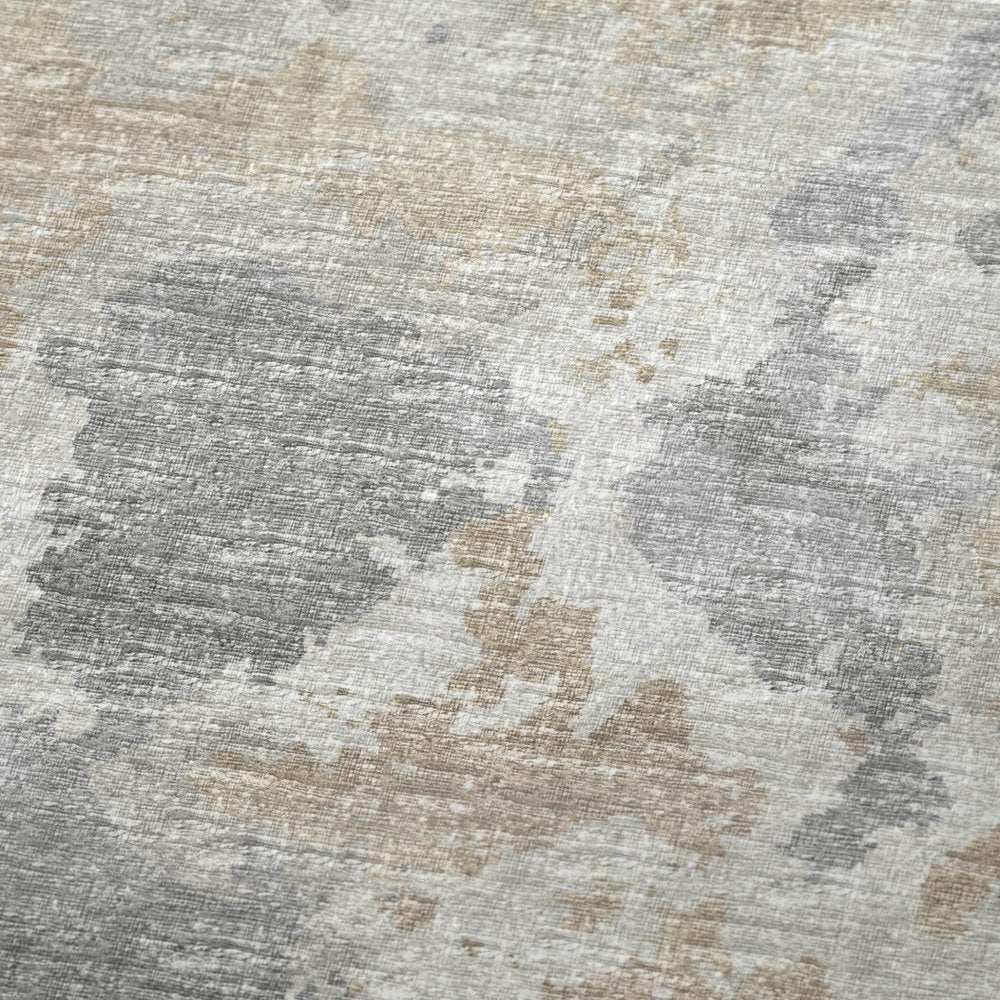 50" X 70" Beige And Gray Abstract Plush Throw Blanket