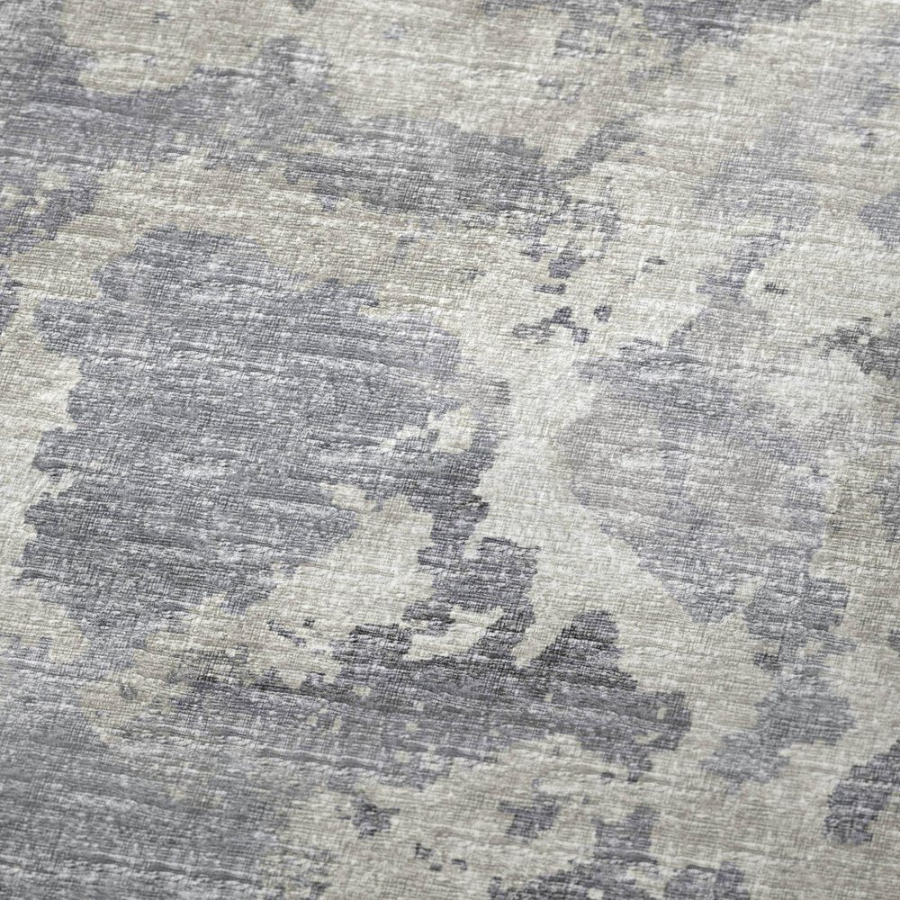 50" X 70" Gray And Silver Abstract Plush Throw Blanket