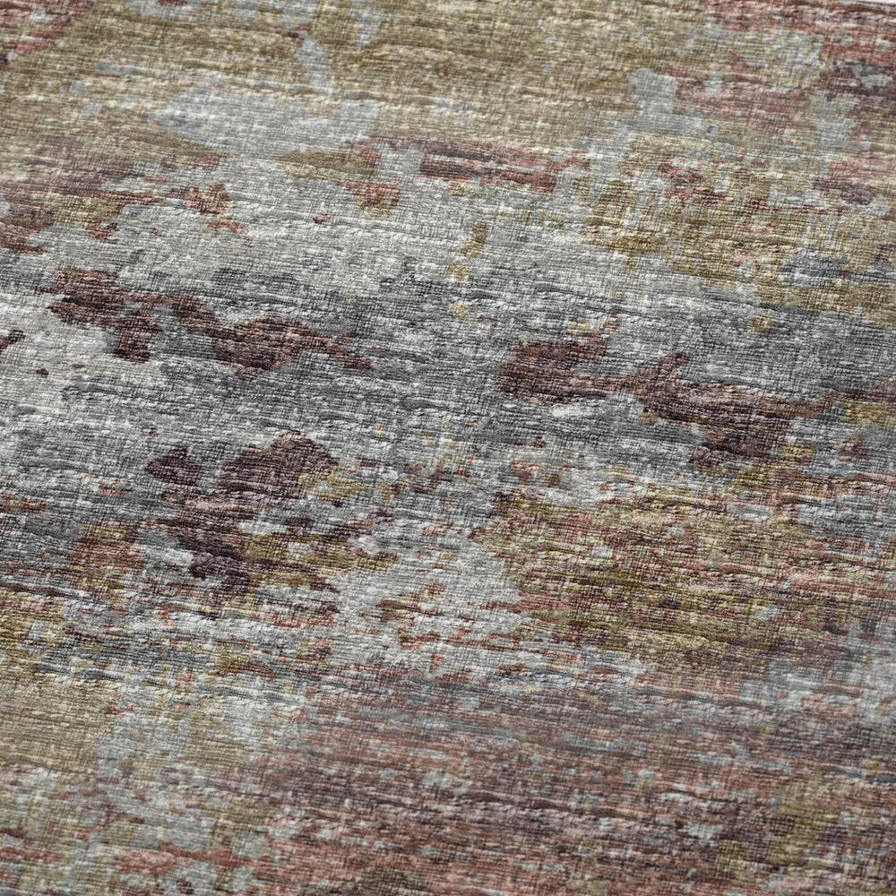 50" X 70" Mauve Copper And Silver Abstract Plush Throw Blanket