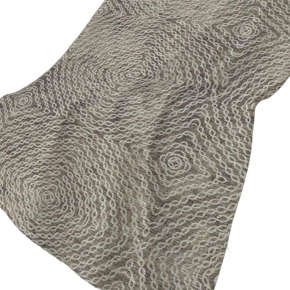 50" X 70" Chocolate And Beige Abstract Plush Throw Blanket