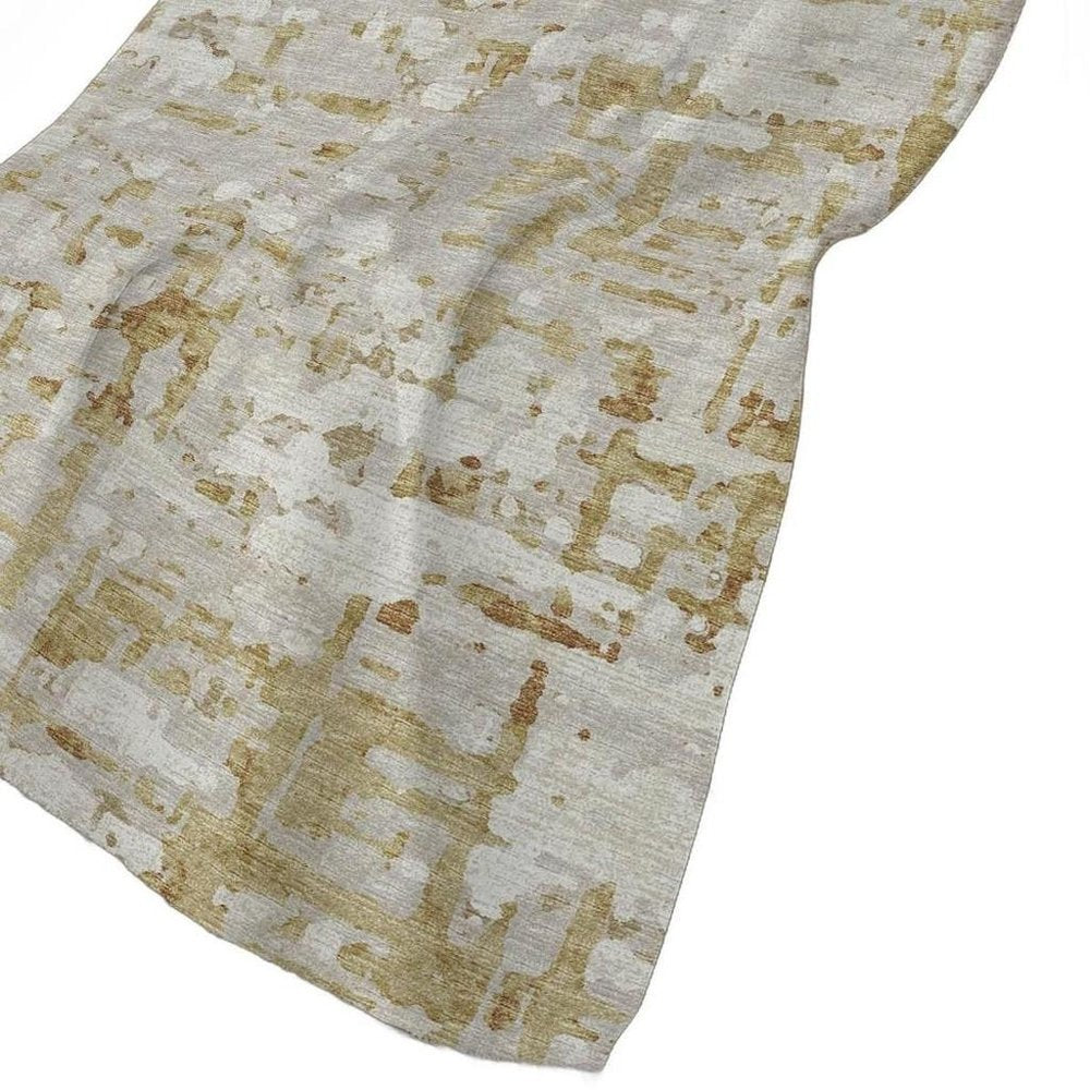 50" X 70" Coffee And Beige Abstract Plush Throw Blanket