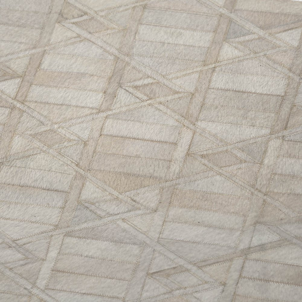 50" X 70" Ivory And Beige Microfiber Geometric Plush Throw Blanket