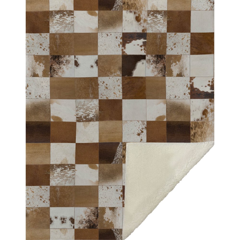 50" X 70" Brown And Ivory Microfiber Animal Print Plush Throw Blanket