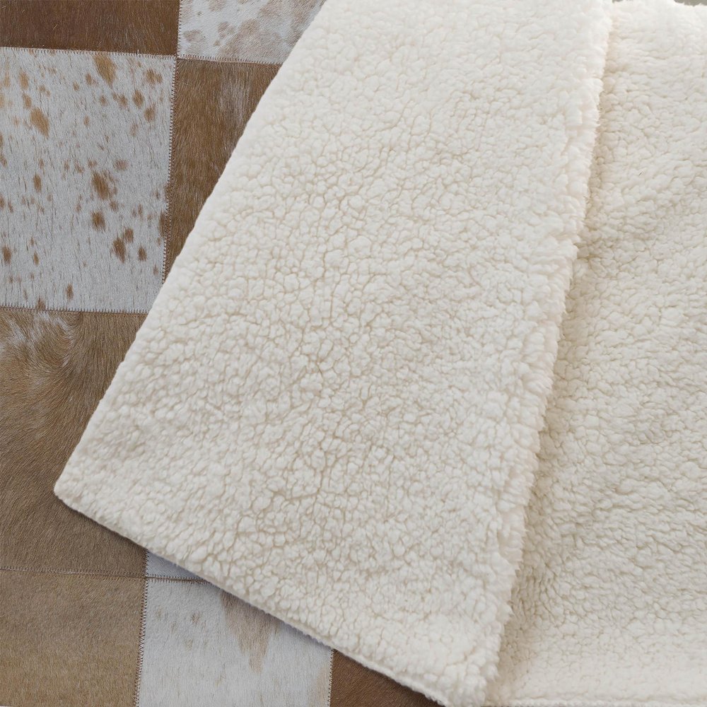 50" X 70" Brown And Ivory Microfiber Animal Print Plush Throw Blanket