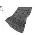 50" X 70" Gray And Black Geometric Plush Throw Blanket