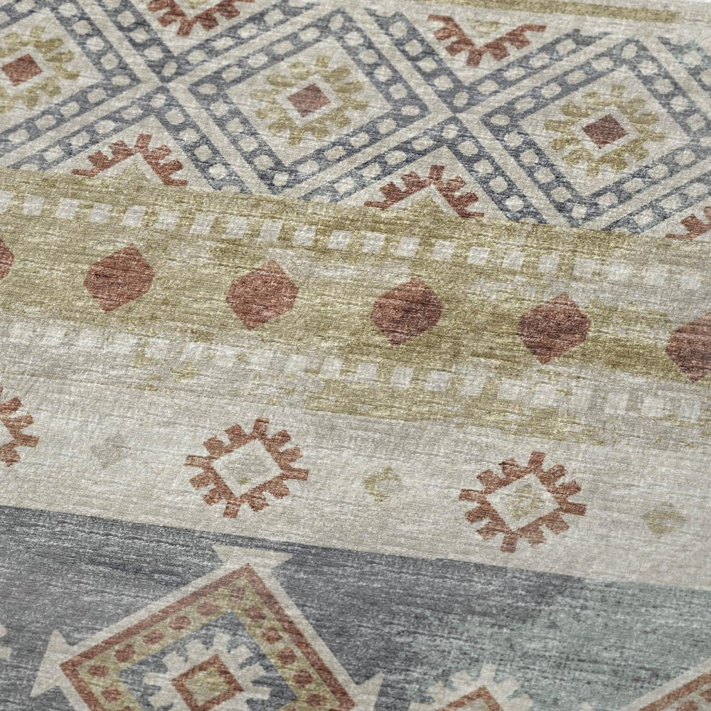 50" X 70" Desert Sand Rust And Ivory Geometric Plush Throw Blanket