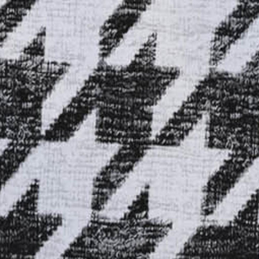 50" X 70" Black And White Houndstooth Plush Throw Blanket