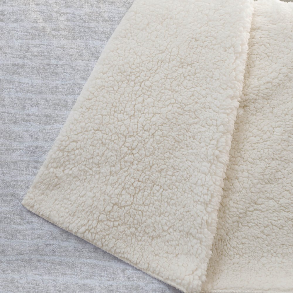50" X 70" Linen And Ivory Microfiber Striped Plush Throw Blanket