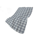 50" X 70" Navy Blue And Ivory Geometric Plush Throw Blanket