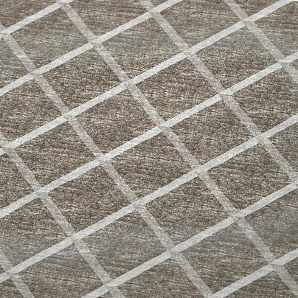 50" X 70" Taupe And Beige Microfiber Geometric Plush Throw Blanket