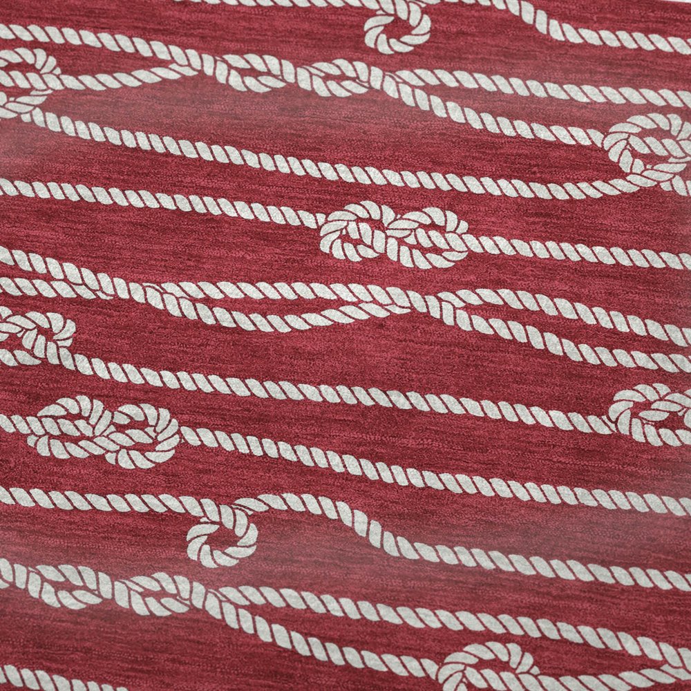 50" X 70" Red And Ivory Microfiber Striped Plush Throw Blanket