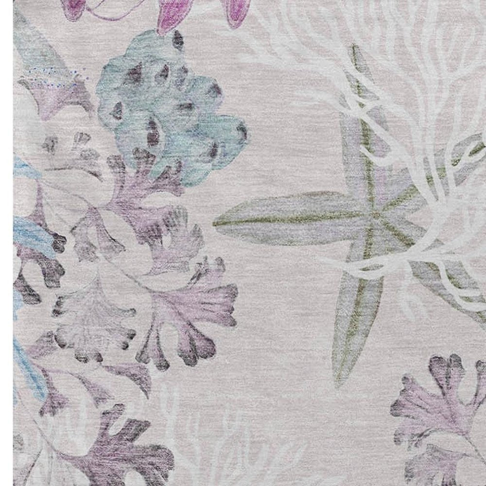 50" X 70" Raspberry Gray And Ivory Floral Plush Throw Blanket