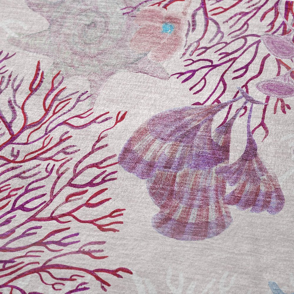 50" X 70" Raspberry Gray And Ivory Floral Plush Throw Blanket