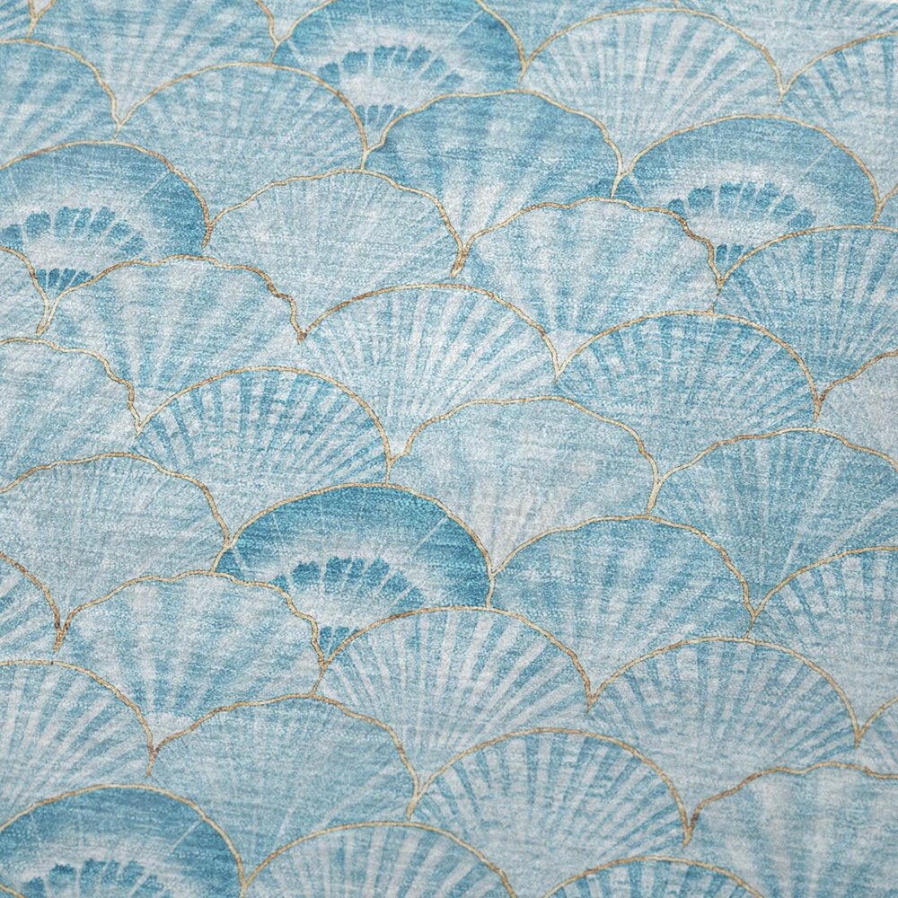 50" X 70" Aqua And Ivory Microfiber Animal Print Plush Throw Blanket