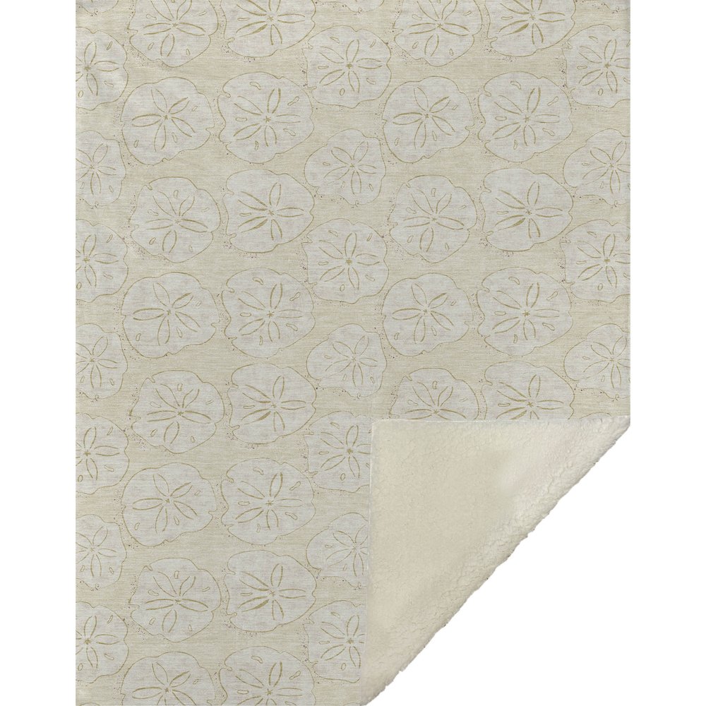50" X 70" Sand And Ivory Microfiber Animal Print Plush Throw Blanket