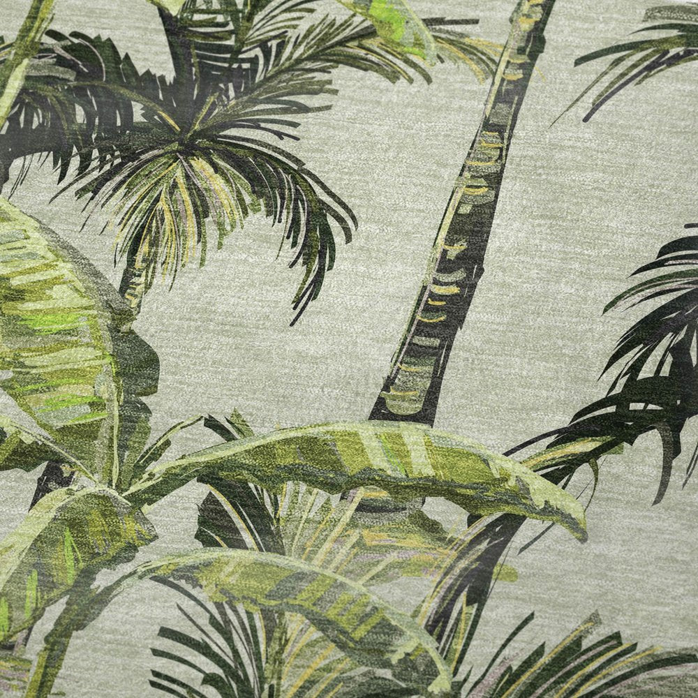50" X 70" Green Palm Tree Microfiber Plush Throw Blanket