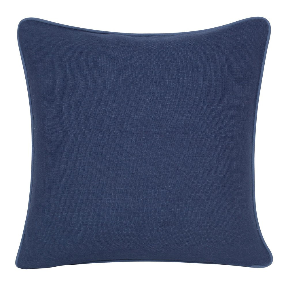 20" Red And Blue Cotton Throw Pillow Cover
