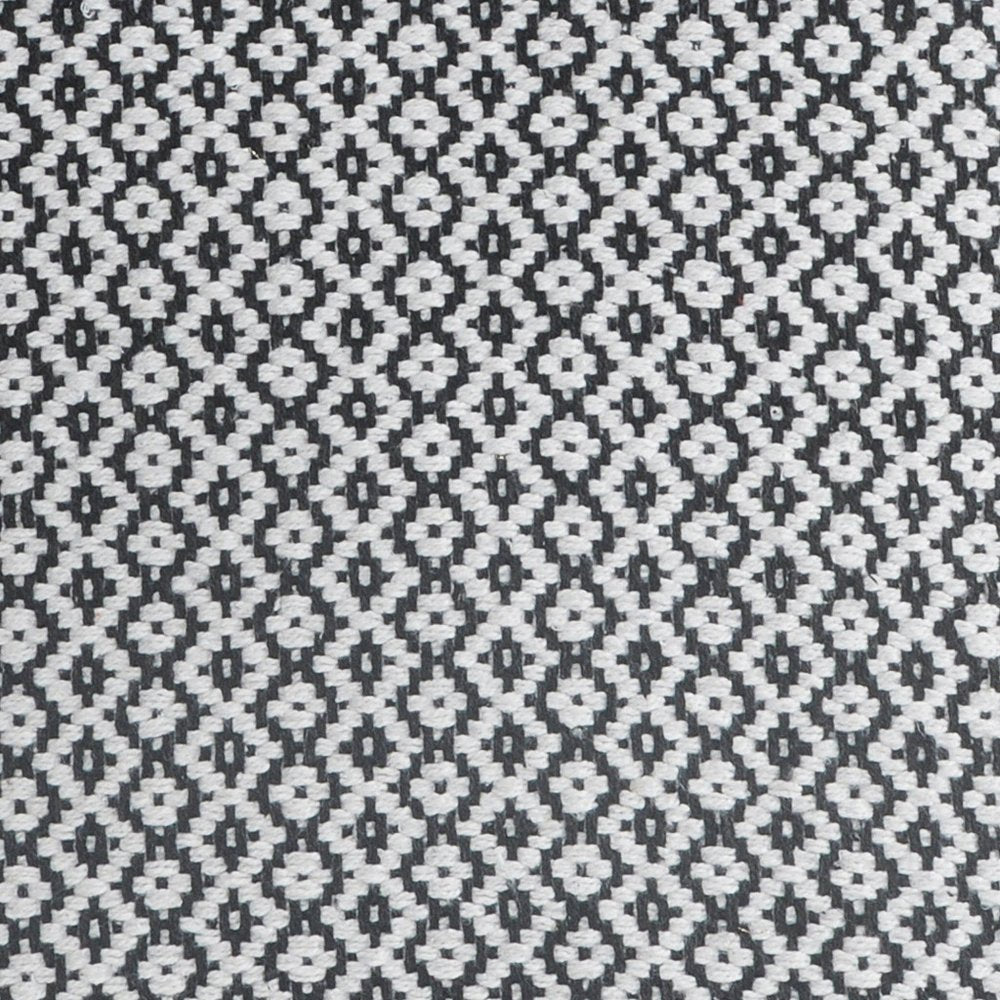 Set of Two 18" X 18" Black And White Lumbar Geometric Cotton Throw Pillow Covers