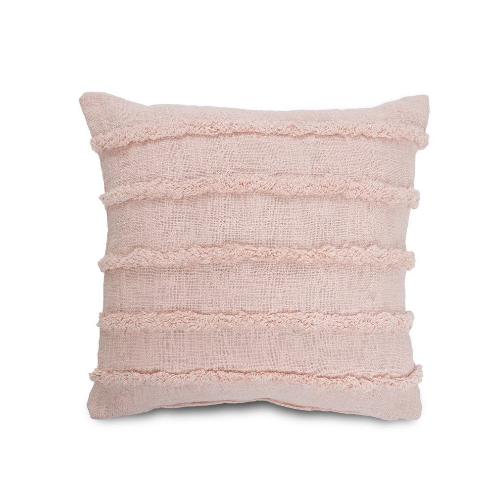 Set of Two 20" Pearl Striped Cotton Throw Pillow Covers with Tufts