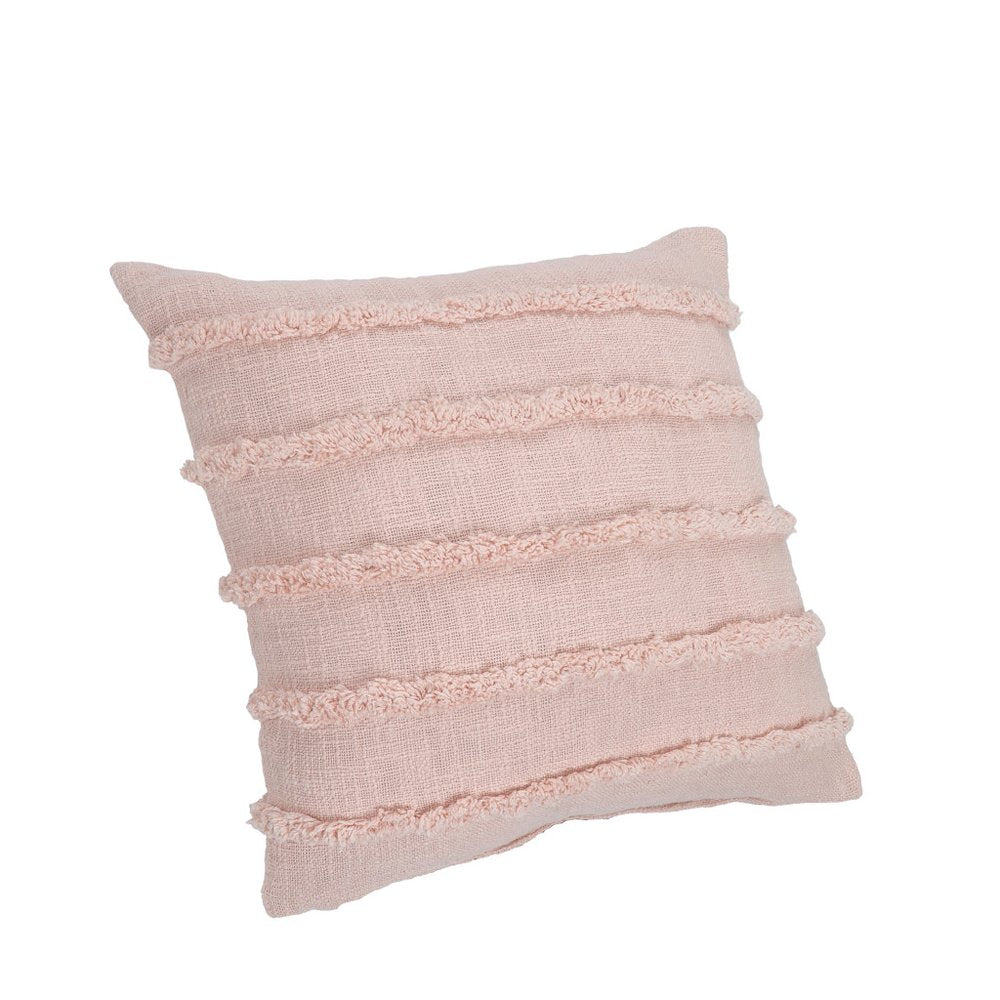 Set of Two 20" Pearl Striped Cotton Throw Pillow Covers with Tufts