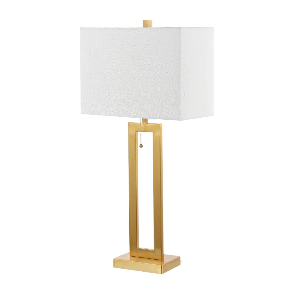 Set of Two 29" Gold Table Lamps With Shades