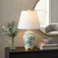 22" Gold Urn Table Lamp With Empire Shade