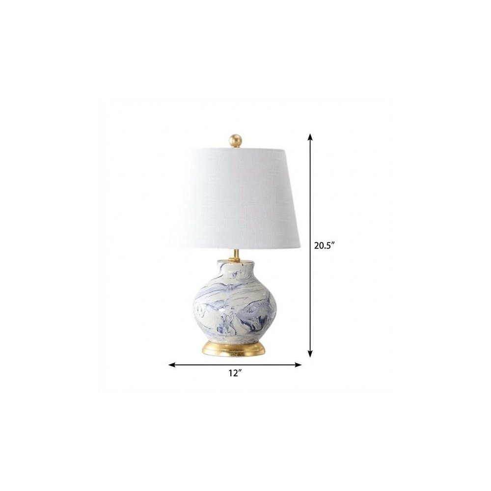21" Gold Novelty Table Lamp With Empire Shade