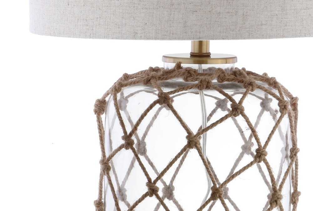 27" Clear Novelty Table Lamp With Drum Shade