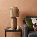 23" Clear Round Table Lamp With Globe Shade