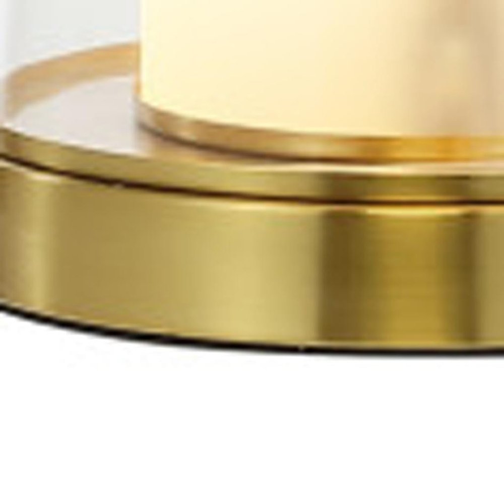 Set of Two 26" Gold Lighthouse Table Lamps With Drum Shades