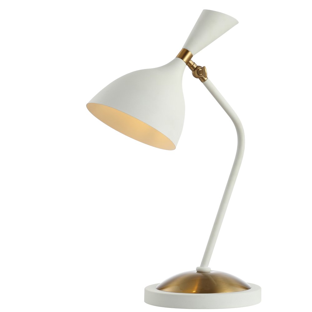 22" Black And Gold Table Lamp With Cone Shade