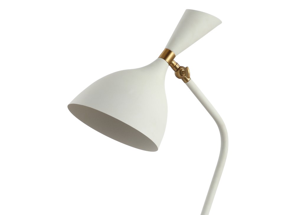22" Black And Gold Table Lamp With Cone Shade