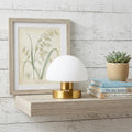 6" Gold Novelty USB Table Lamp With Dome Shade
