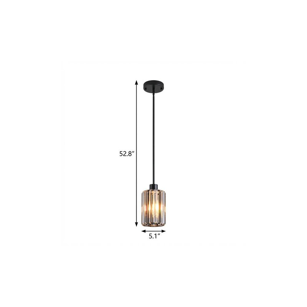 Ash Gray Crystal and Iron Mercury Glass Flush Chandelier With Gold Shades