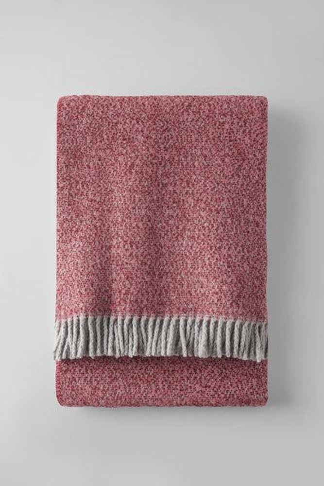 55" X 70" Pink Cotton Blend Plush Throw Blanket with Fringe