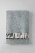 55" X 70" Slate Blue Cotton Blend Plush Throw Blanket with Fringe