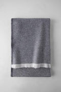 55" X 70" Dark Gray Cotton Blend Throw Blanket with Fringe