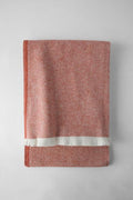 55" X 70" Brick Red Cotton Blend Throw Blanket with Fringe