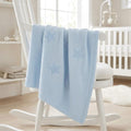 36" X 46" Blue Cotton Geometric Baby Blanket