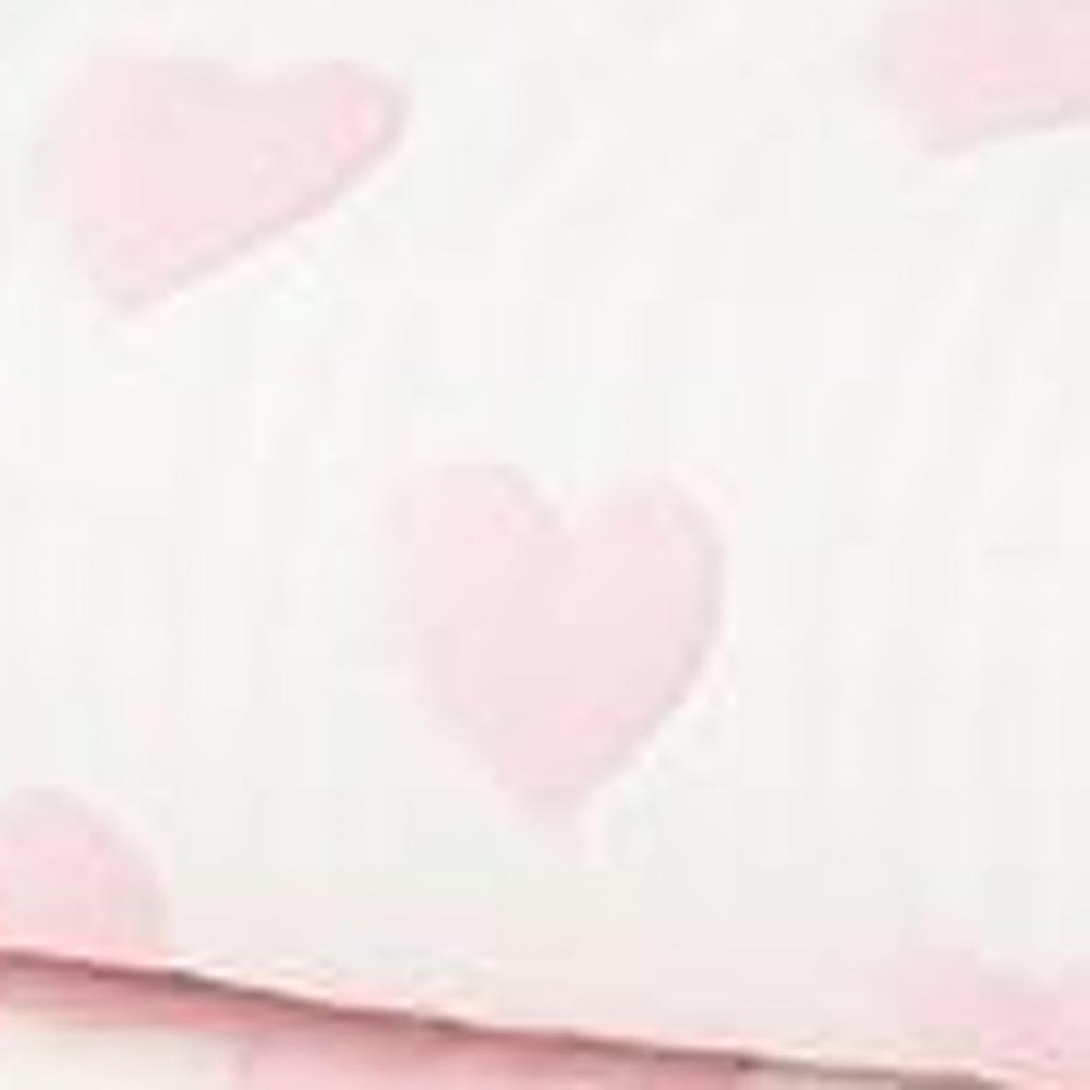 36" X 46" Pink And White Cotton Geometric Baby Blanket