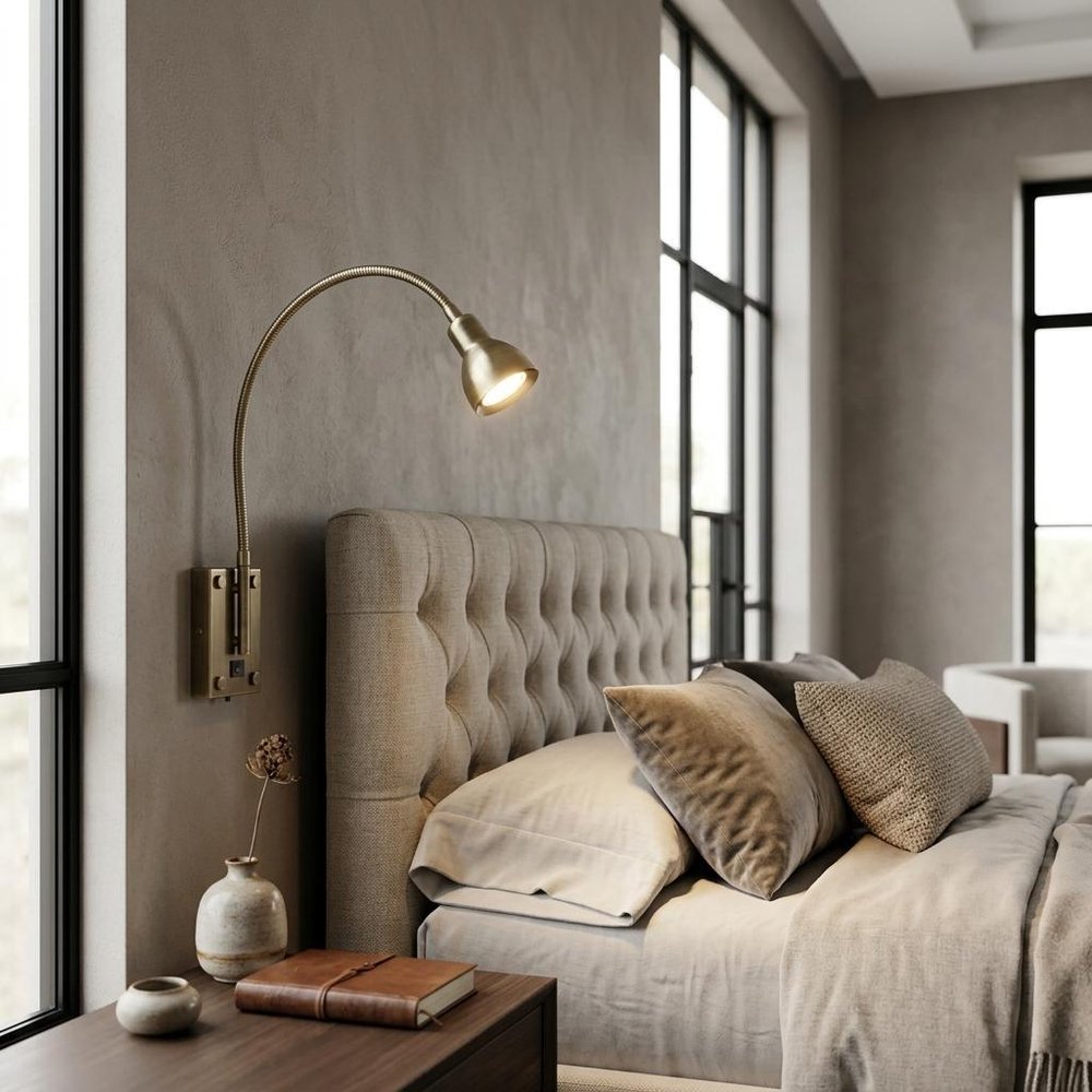 30" Rust Metal Spotlight Wall Sconce