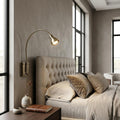 30" Antiqued Brass Metal Spotlight Wall Sconce