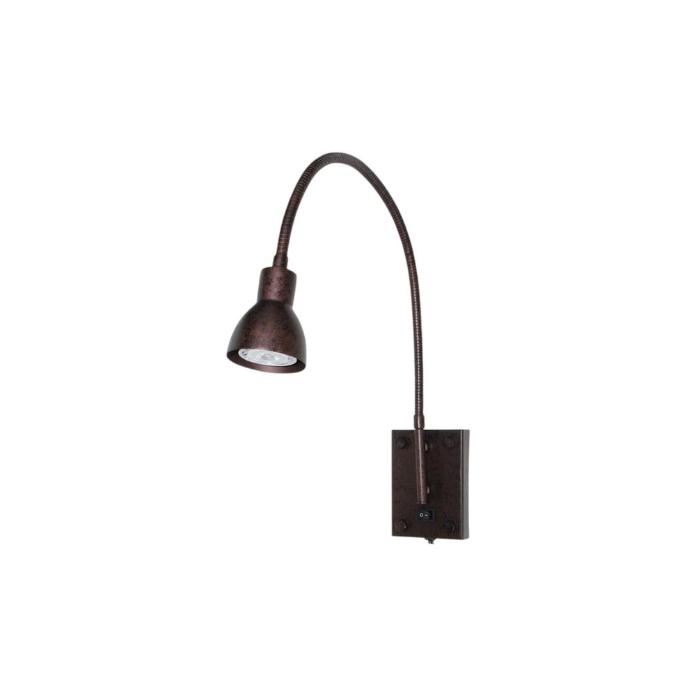 30" Rust Metal Spotlight Wall Sconce
