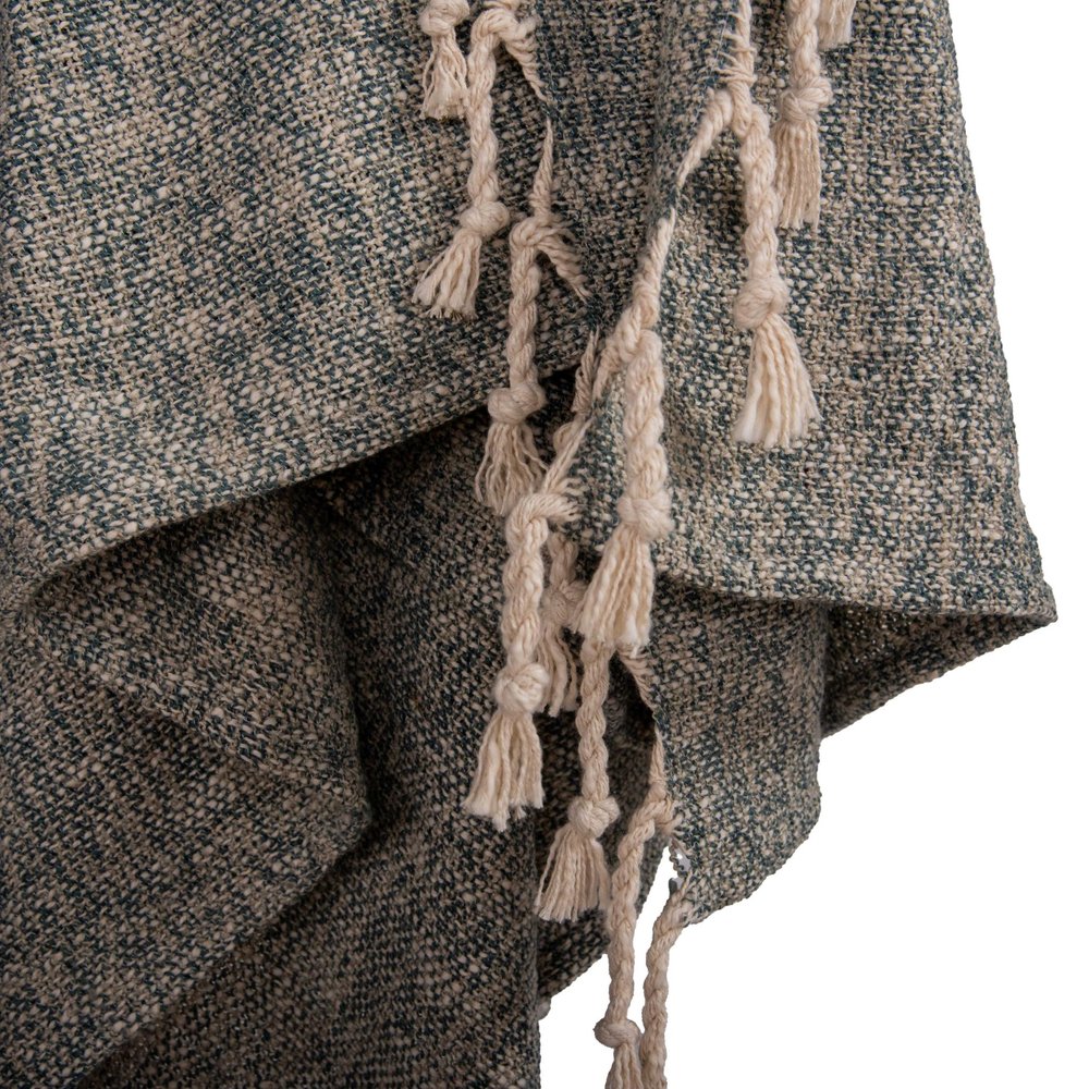 50" X 60" Teal Throw Blanket with Fringe
