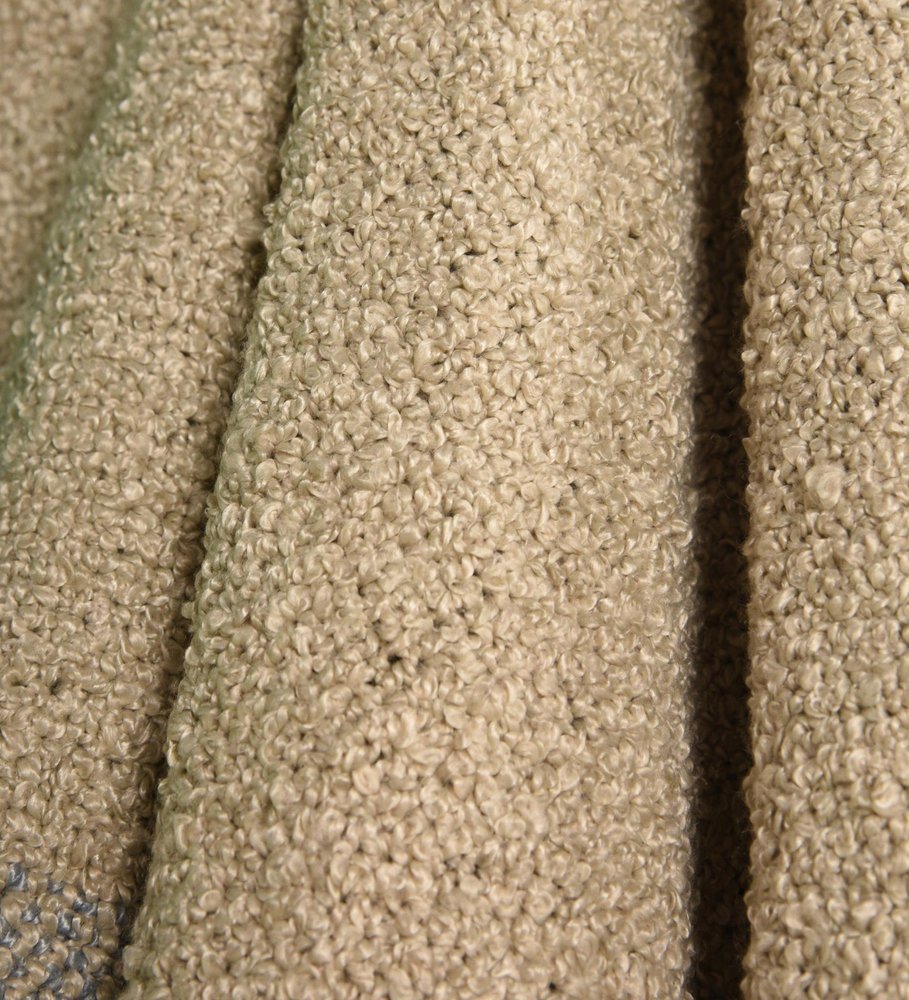 50" X 60" Natural Beige Slate Blue And Slate Gray Color Block Throw Blanket with Fringe