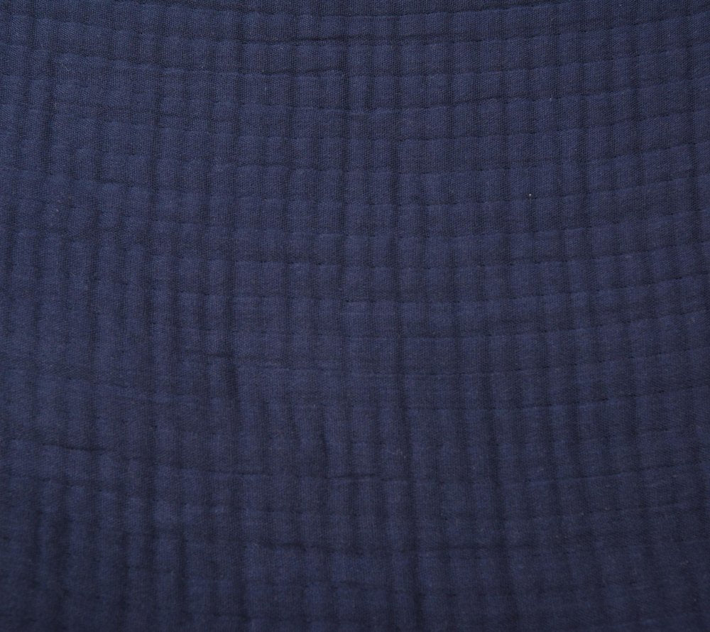 50" X 60" Navy Blue Cotton Throw Blanket with Tassels