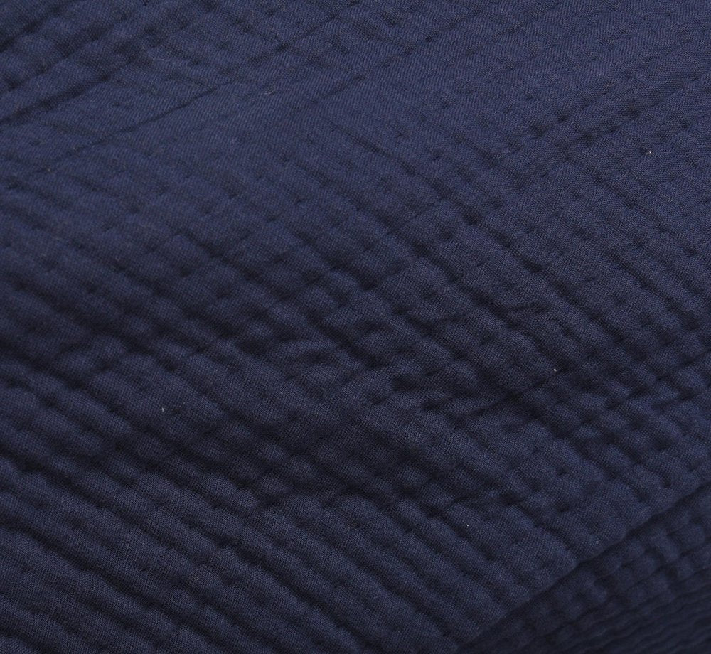 50" X 60" Navy Blue Cotton Throw Blanket with Tassels
