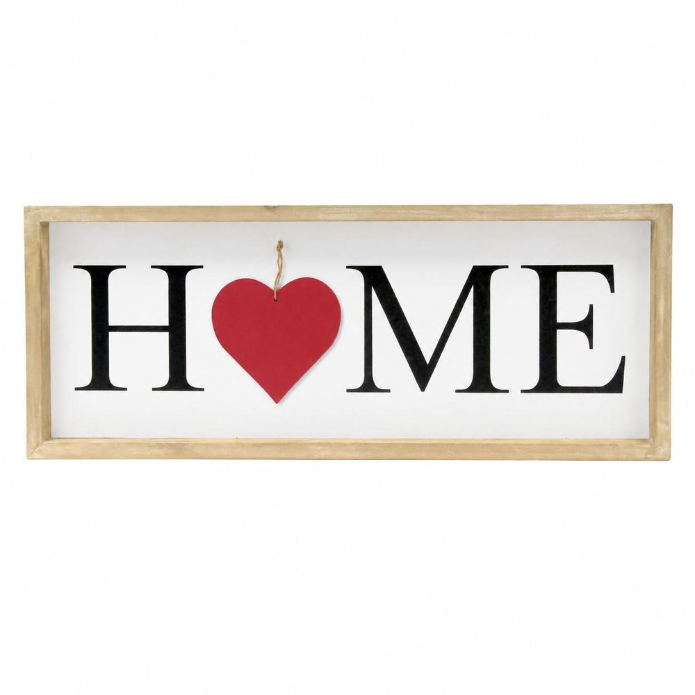9" X 23" Black Natural And White Celebration Home Wood Wall Decor