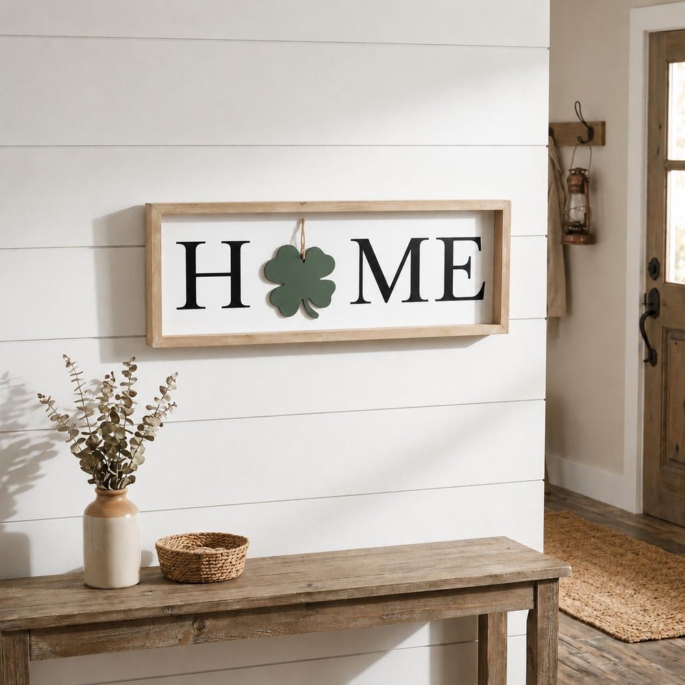 9" X 23" Black Natural And White Celebration Home Wood Wall Decor