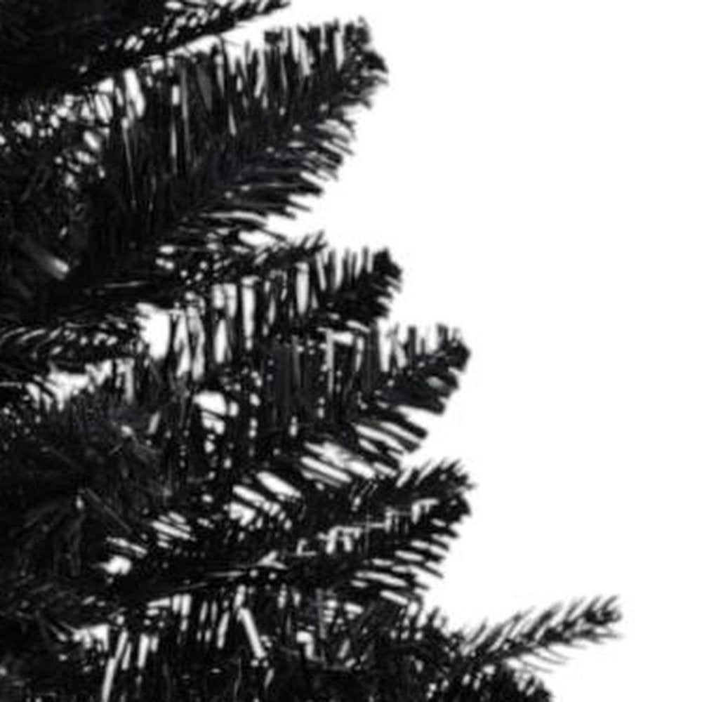 3' Black Full Fir Christmas Tree With Burlap Base